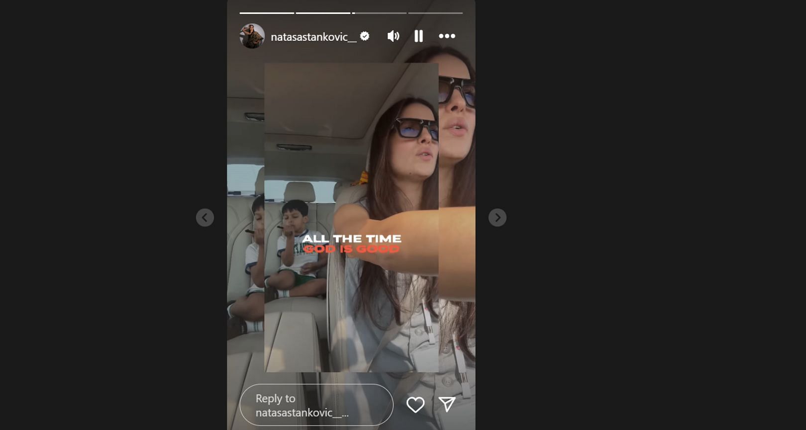 नताशा स्टेनकोविक ने शेयर की इंस्टाग्राम स्टोरी (photo credit: instagram/natasastankovic__)